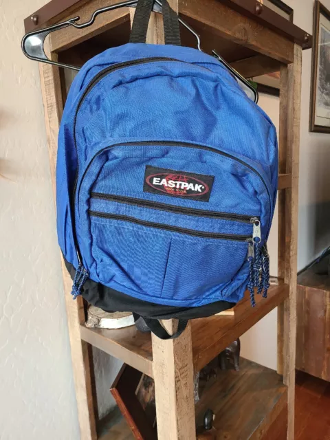 Vintage Eastpak Backpack Blue  Made in USA- ( M399 ) Clean