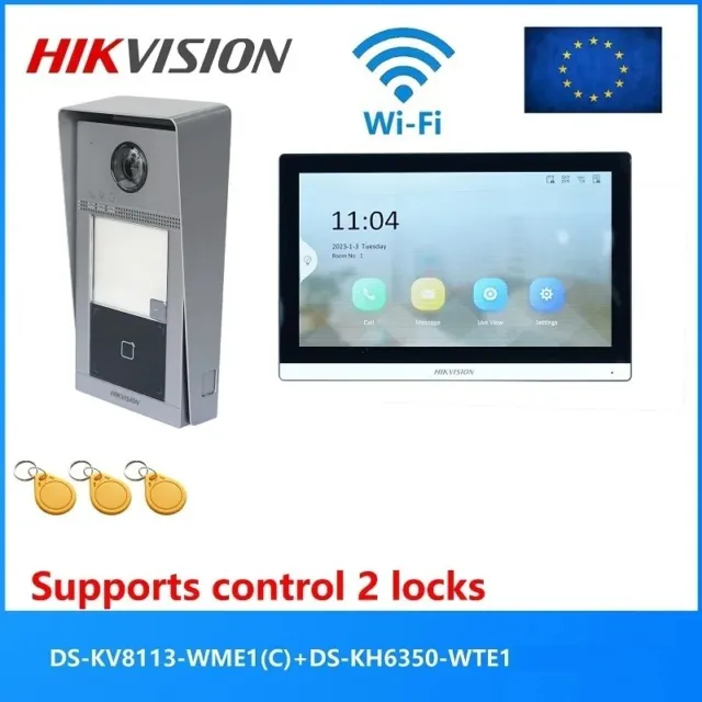 KIT VIDEOCITOFONO HIKVISION DS-KIS604-S IP 2mpx Monofamiliare, Senza Switch