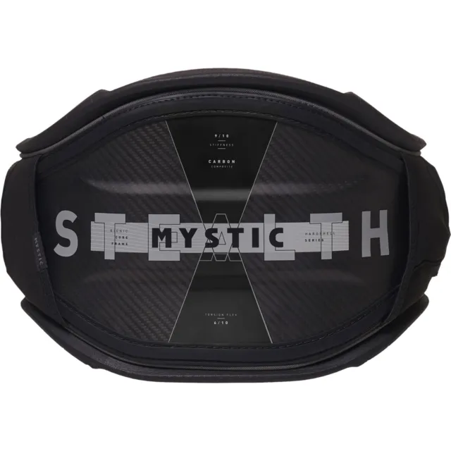 Mystic Stealth Carbon Waist Harness No Spreader Bar 2023 - Dark Grey 230198