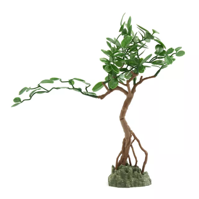 Aquarium de poissons d'Aquarium Arbre artificiel vert ornement Désign 23x6x29cm