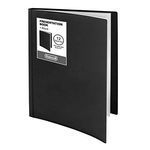 12 Pocket Presentation Book Portfolio Binder with Plastic Sleeves 24 Pages