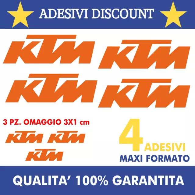 KIT 4 ADESIVI + 3 OMAGGIO KTM 990 1190 ADVENTURE 950 DUKE  decal sticker