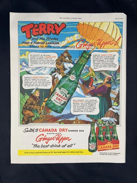 Magazine Ad* - 1953 - Canada Dry - Terry & The Pirates - (#2)
