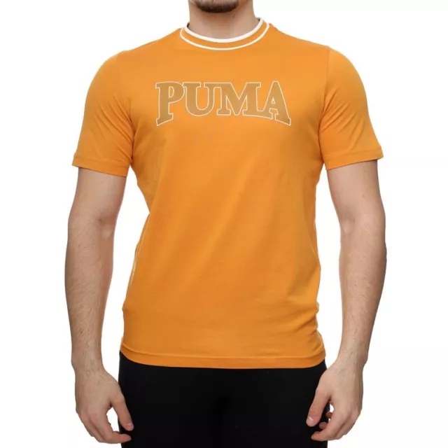 T-Shirt Tshirt Puma Squad Graphic Tee Uomo Arancio 678967 91 Maniche Corte