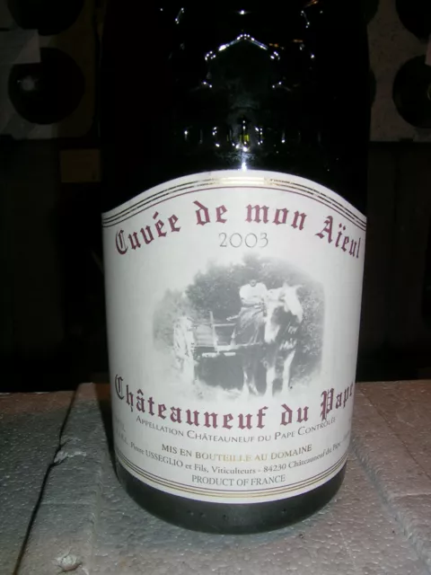 Dom. Pierre USSEGLIO - 1b. Cuvée Mon AÏEUL 2003 - Bon Châteauneuf du Pape rouge.