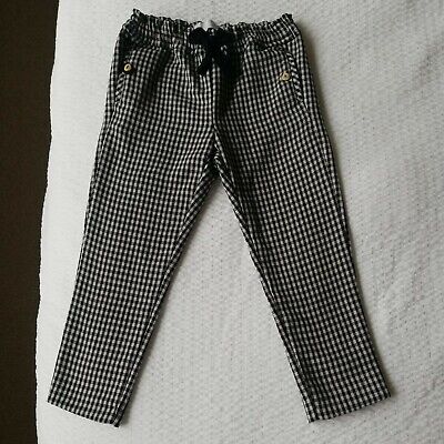 Zara Girls Checked Trousers Aged 3-4 Years