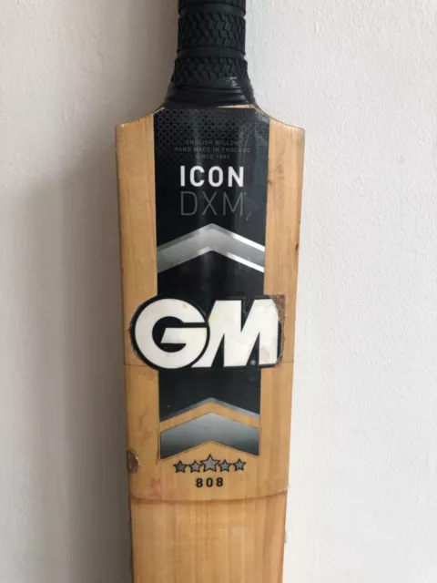 GM Cricket Bat - 5 star 808 ICON DXM F4.5 Size 6 English Willow Gunn And Moore