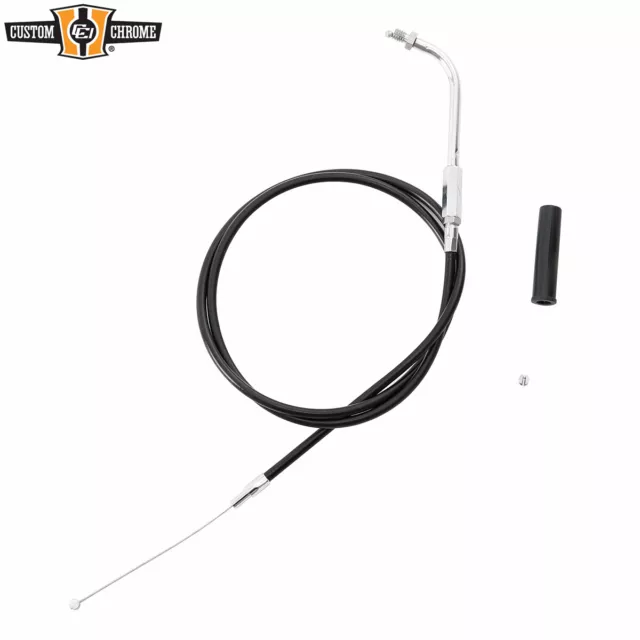 110cm+Free5" Black Vinyl Throttle Cable Fits For Harley Touring FLH FLTC 1990-95