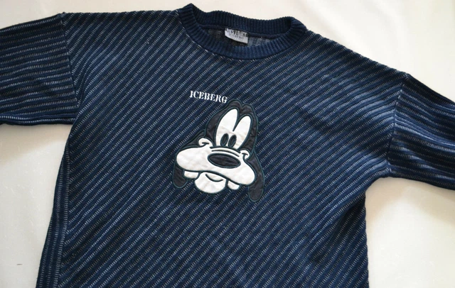 VINTAGE ICEBERG HISTORY GOOFY SWEATER XL Made In Italy Disney 90's