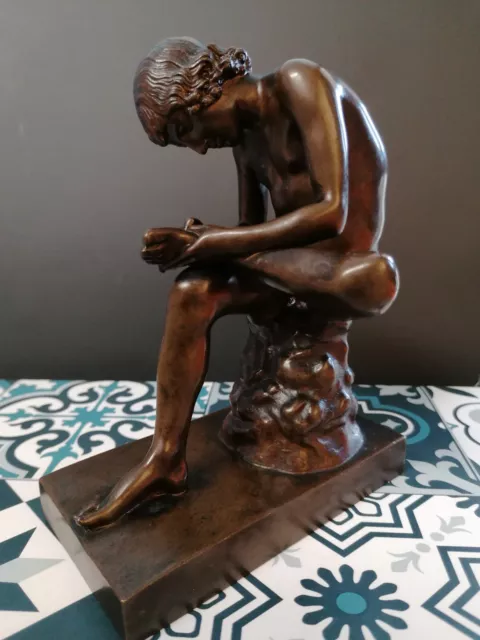 Sculpture Bronze Barbedienne Spinario
