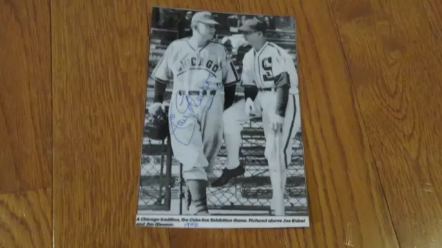 Jim Gleeson Autographed Hand Signed Photo Chicago Cubs