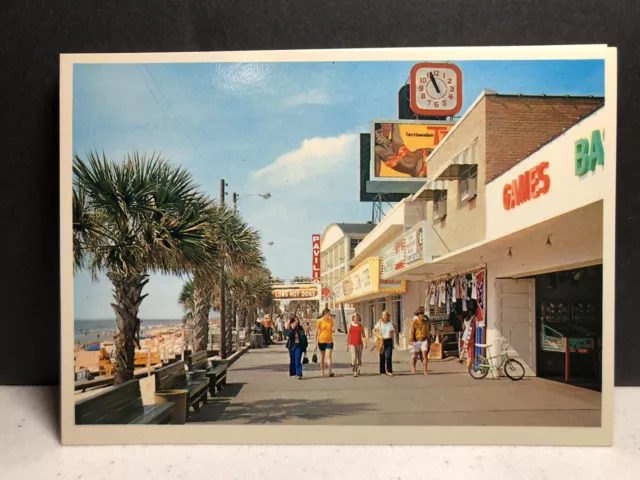 NOS Vintage Post Card Myrtle Beach SC Ocean View Boardwalk Gay Dolphin Gift Cove