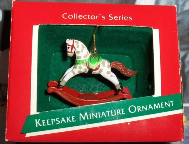 Rocking Horse`1988`Miniature-Rocking Horse Series-Hallmark Tree Ornament-REDUCED