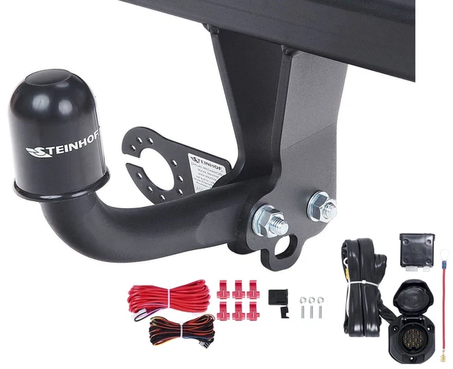 STEINHOF Gancio di traino fisso compatibile con Peugeot Boxer 250 L1 L2 L3 L4 XL Furgone/Minibus 02.2011-02.2014 + kit elettrico 7-poli specifico