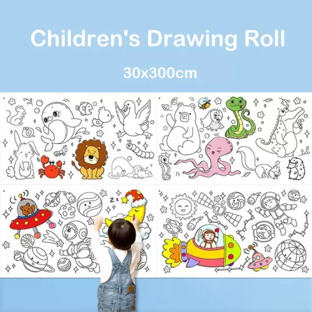 Filling Paper Watercolor Paper Children's Drawing Roll Blank Coloring Sticker