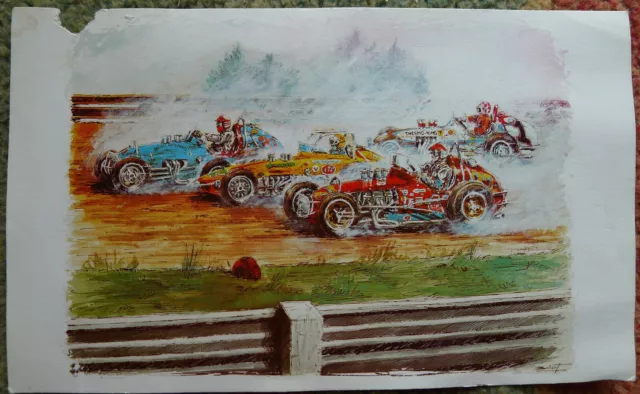 Carte publicitaire "les brûleurs de gomme" - L'Alsacienne - n° 9 H -Sprint Car