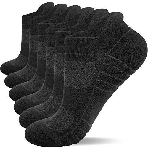Lapulas Athletic Running Ankle Socks, Low Cut Cushioned Anti-Blister Tab