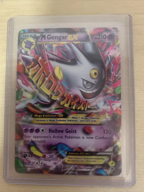 Mega M Gengar EX XY166 Shiny Black Star Promo Ultra Rare Pokemon