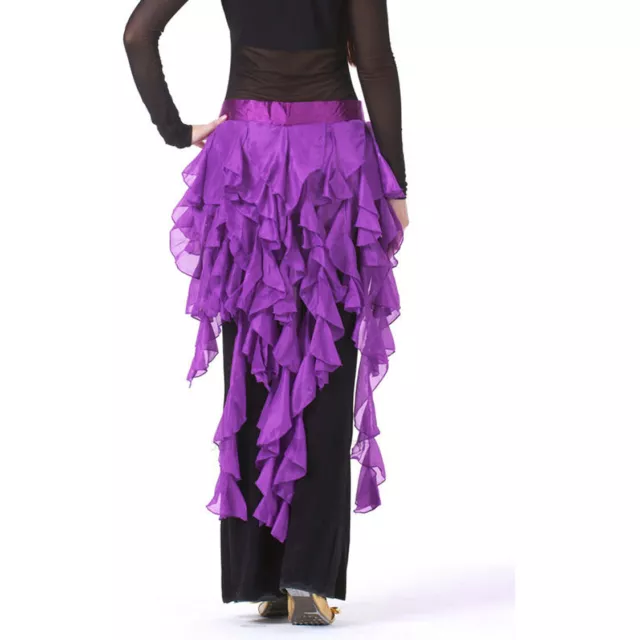 Belly Dance Hip Scarf Chiffon Long Tassels Wrap Belt Skirt Tribal Dance Costume