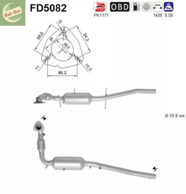 Ruß-Partikelfilter für Ford Tourneo/Transit, 2.2 TDCi, 74/92/103/114kW, Kat