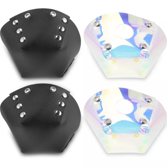 2 Pairs Skates Shoes Caps Pvc Roller Toe Protective Guard Accessory