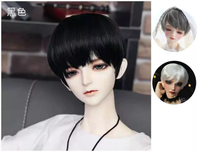 BJD Doll 1/3 8-9 Wig Short Srtaight Hair High Temperature Fiber For Boy