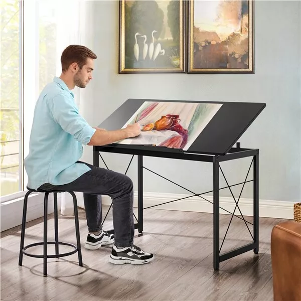 Drawing Artist Desk Drafting Table Tilting Tabletop Painting Desk for Artwork