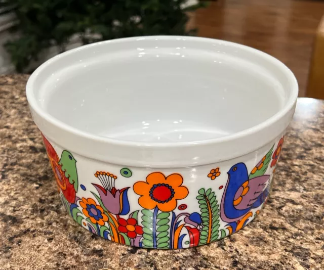 Vintage Royal Crown Porcelain Ovenware Paradise Bowl Casserole Dish 3693