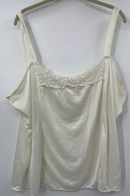 Vintage Camisole Plus Size 54 Lingerie Cami Sissy Made In USA Silky Nylon