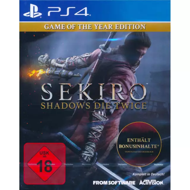 Sekiro Shadows Die Twice Game of the Year Edition Sony PS4 Videospiel NEU&OVP