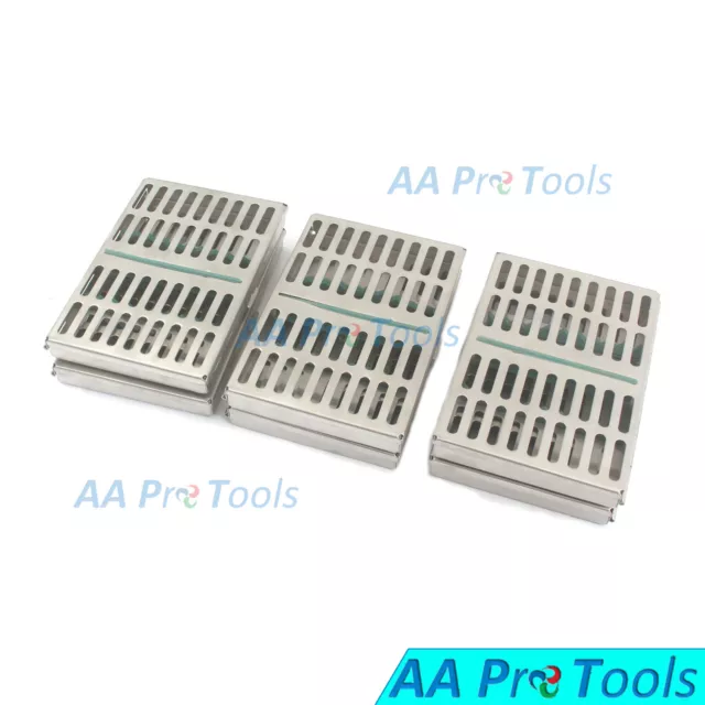AA Pro : 6 cassettes de stérilisation 7" X 5" instruments chirurgicaux médicaux dentaires 2