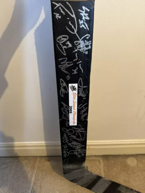 Signed Vintage Sheffield Steelers 2009 Elite League Champions GK Stick LEHMAN 3