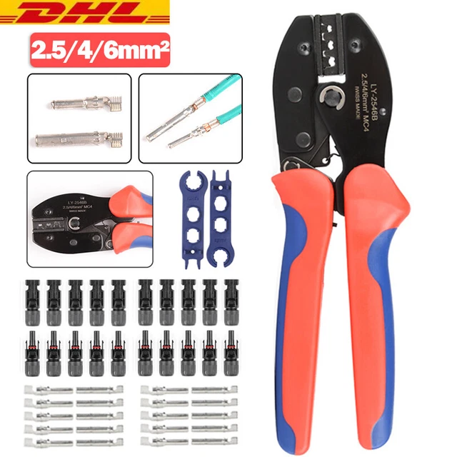 2,5-6mm² Solarstecker Crimpzange Stecker Buchse Kupplung Mit