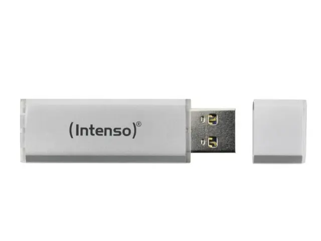 USB 2.0 Clé 64GB Clé Mémoire Intenso Alu Ligne Argent 3521492 Lecteur Flash 2
