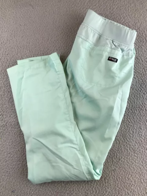 Grey's Anatomy Scrub Pants Women's Medium Mint Green Pockets Elastic Waist