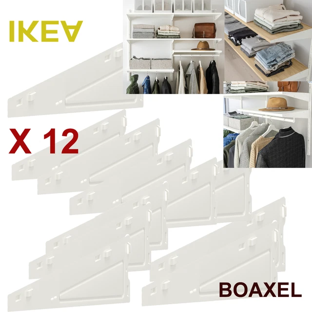 NEW SET OF 12 - Ikea BOAXEL Bracket for Shelf, White 15 3/4 " 604.487.33 - NEW