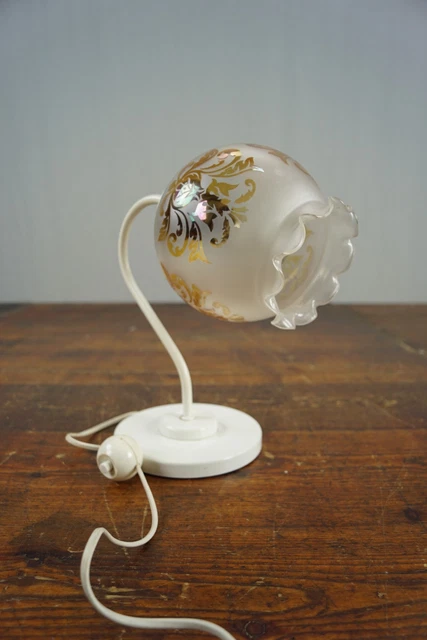 Mid-Century Peinture Rétrécissement Lampe de Table Noir