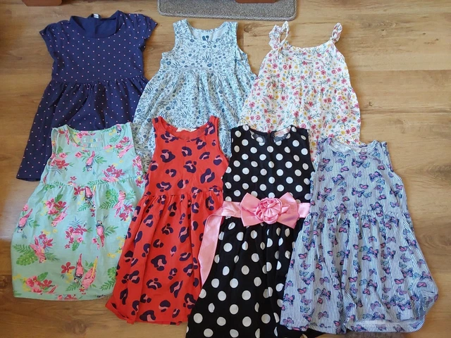 Large Bundle Of Girls Age 4-5 Years Summer Dresses