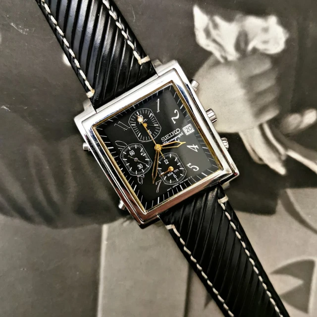 Seiko square chronograph clearance watch