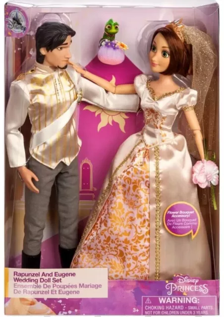 Disney Store ~ Princess Rapunzel and Eugene Wedding Doll Set ~ Brand new