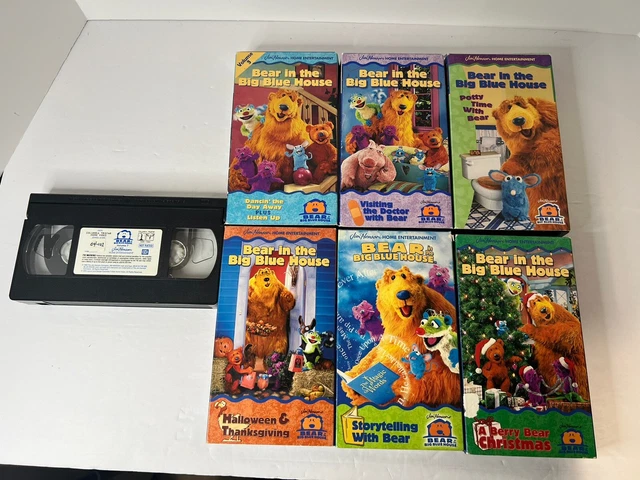 BEAR IN THE Big Blue House VHS Lot of 7 Playhouse Disney Jim Henson ...