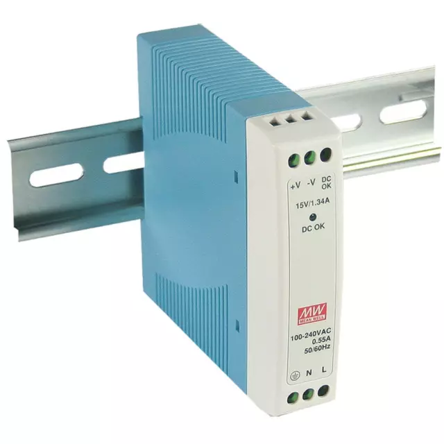 MEAN WELL MDR-20-5 15W 5V 3A Alimentation Din Rail DIN-RAIL