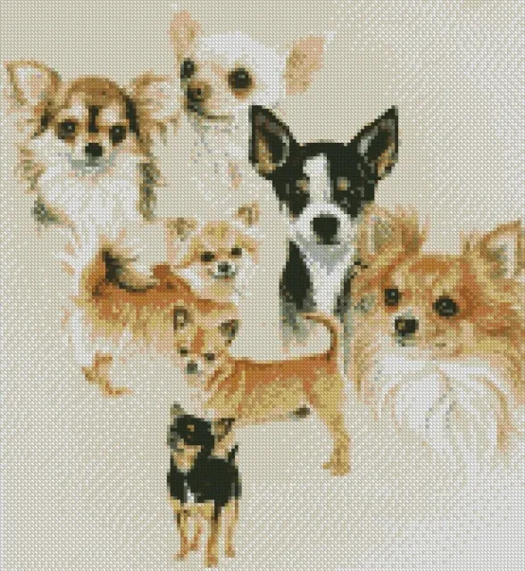 Counted Cross Stitch Chart Only Chihuahua Dog