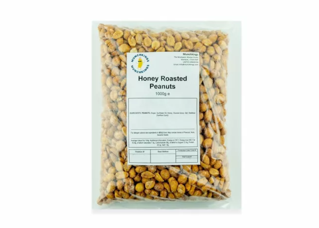 Munchkings Honey Roasted Peanuts Savoury Snack Refill Bag 1kg