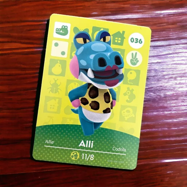Alli 036 Animal Crossing Amiibo Card Series 1 Authentic Nintendo Near Mint