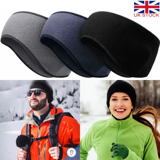 Unisex Soft Fleece Running Headband Winter Warmer Ear muff Ski Snowboard Outdoor