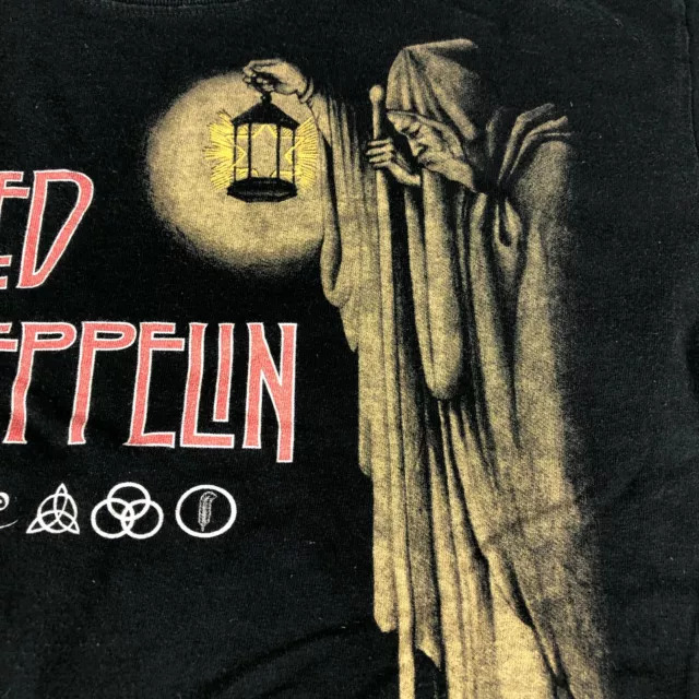 Led Zeppelin Shirt Men's Medium Black World Tour Colorful Graphic Print 2007 3