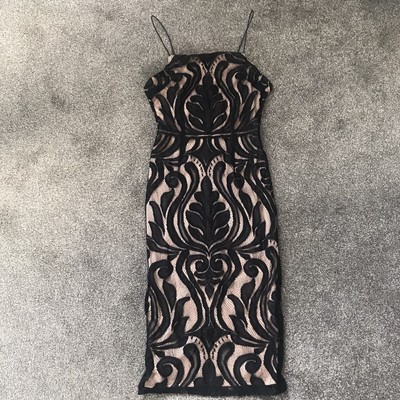 Missguided Peace And Love Black Lace Midi Dress - Size 6 Worn Once Wedding Guest
