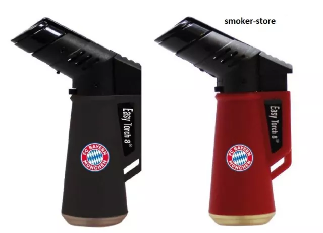 FC Bayern München Feuerzeug Freestyle Turbo Jet Flame Easy Torch Rubber NEU