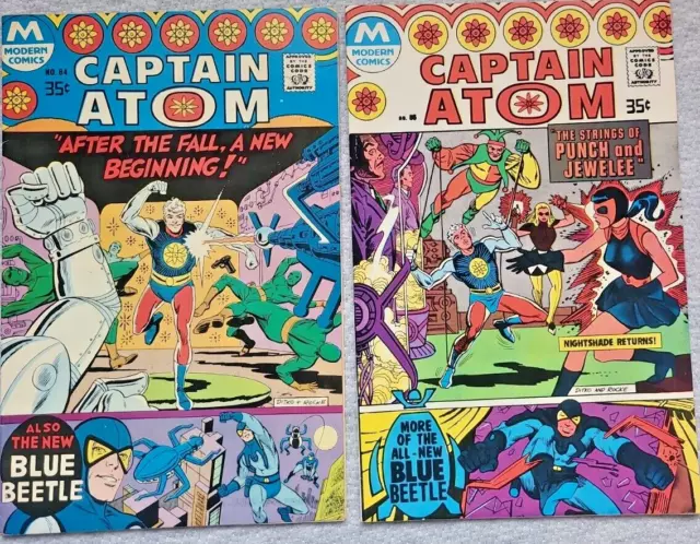 CAPTAIN ATOM 84 & 85 Return of Nightshade! & The All-New Blue Beetle! DITKO ART